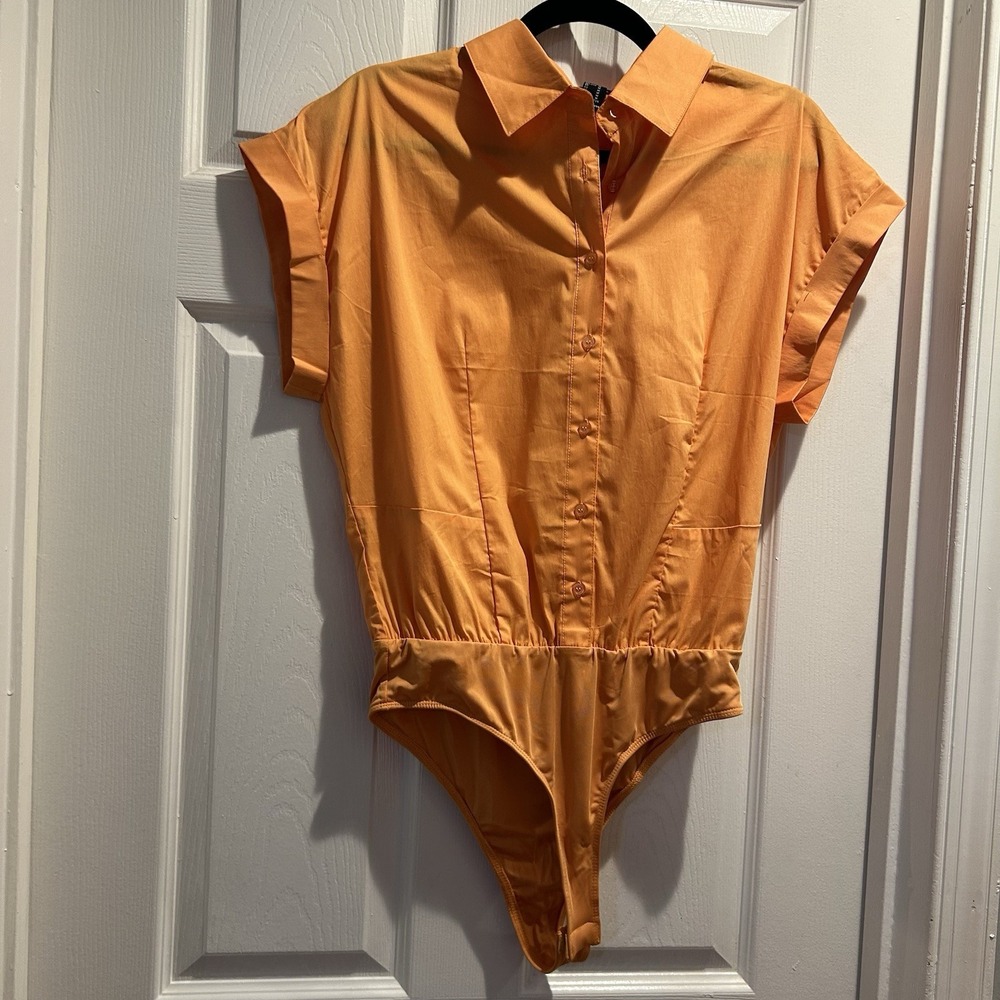 Forever 21 Short Sleeve Button-Up Bodysuit - Women's Size Medium